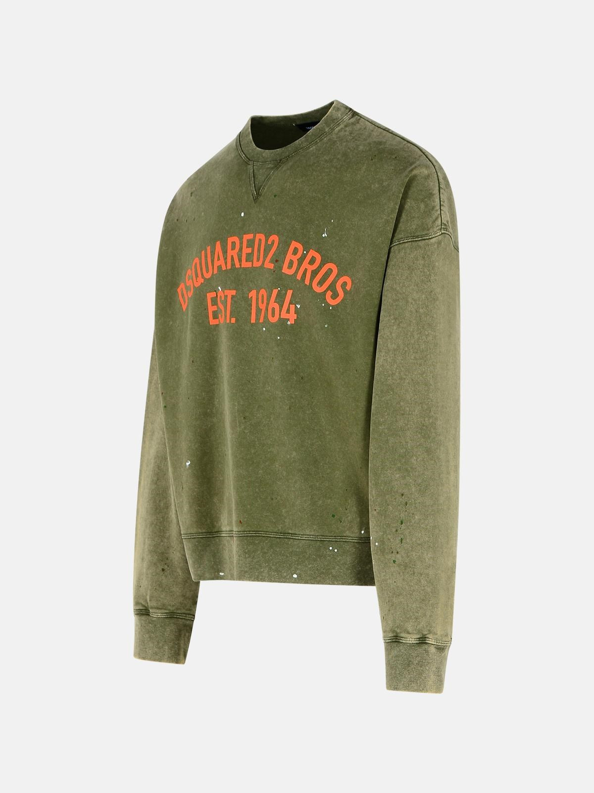 'CYPRO' GREEN COTTON SWEATSHIRT - 2