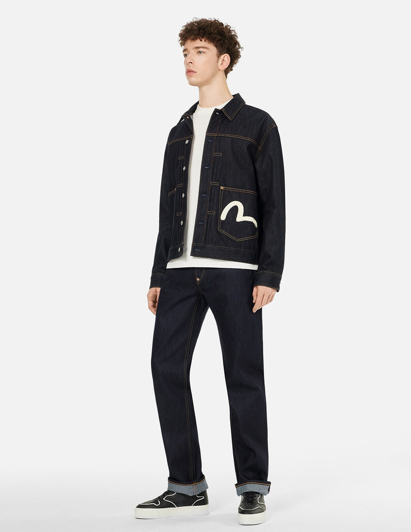 Yellow Seagull Print Regular Fit Jeans #2000 3