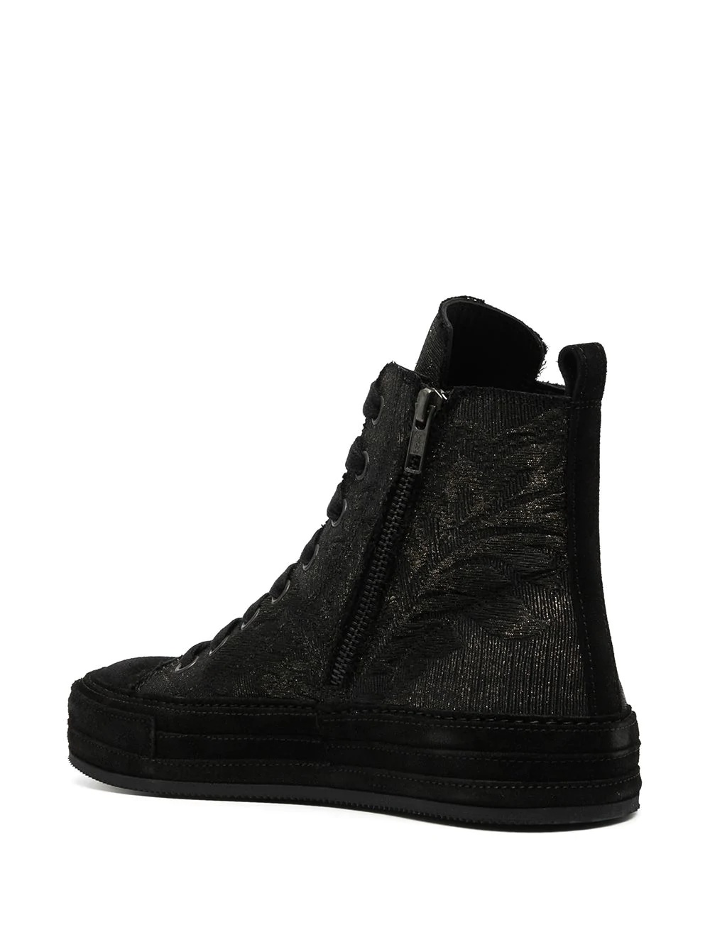 embroidered high-top sneakers - 3