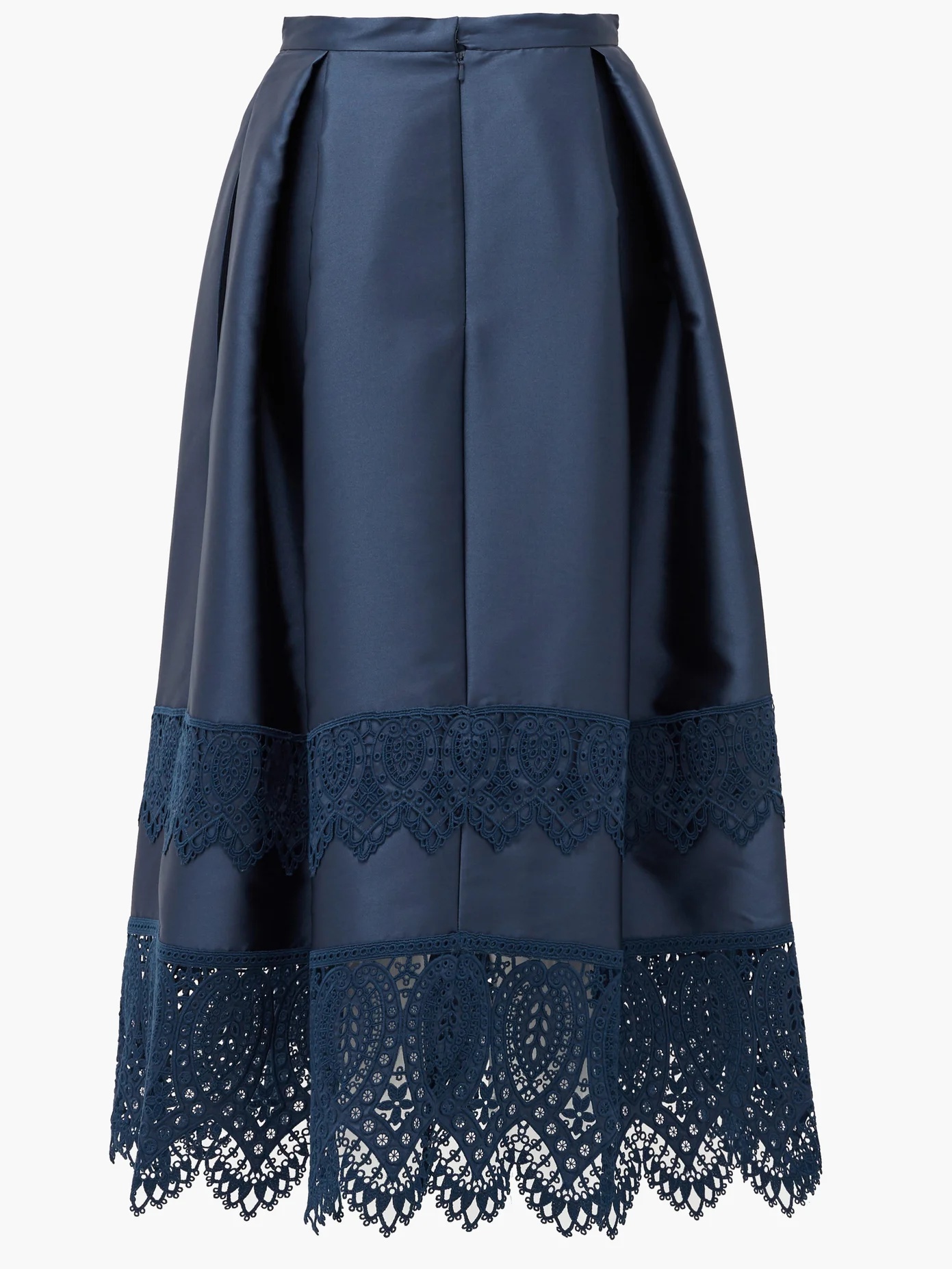 Ina guipure-lace trimmed mikado skirt - 5