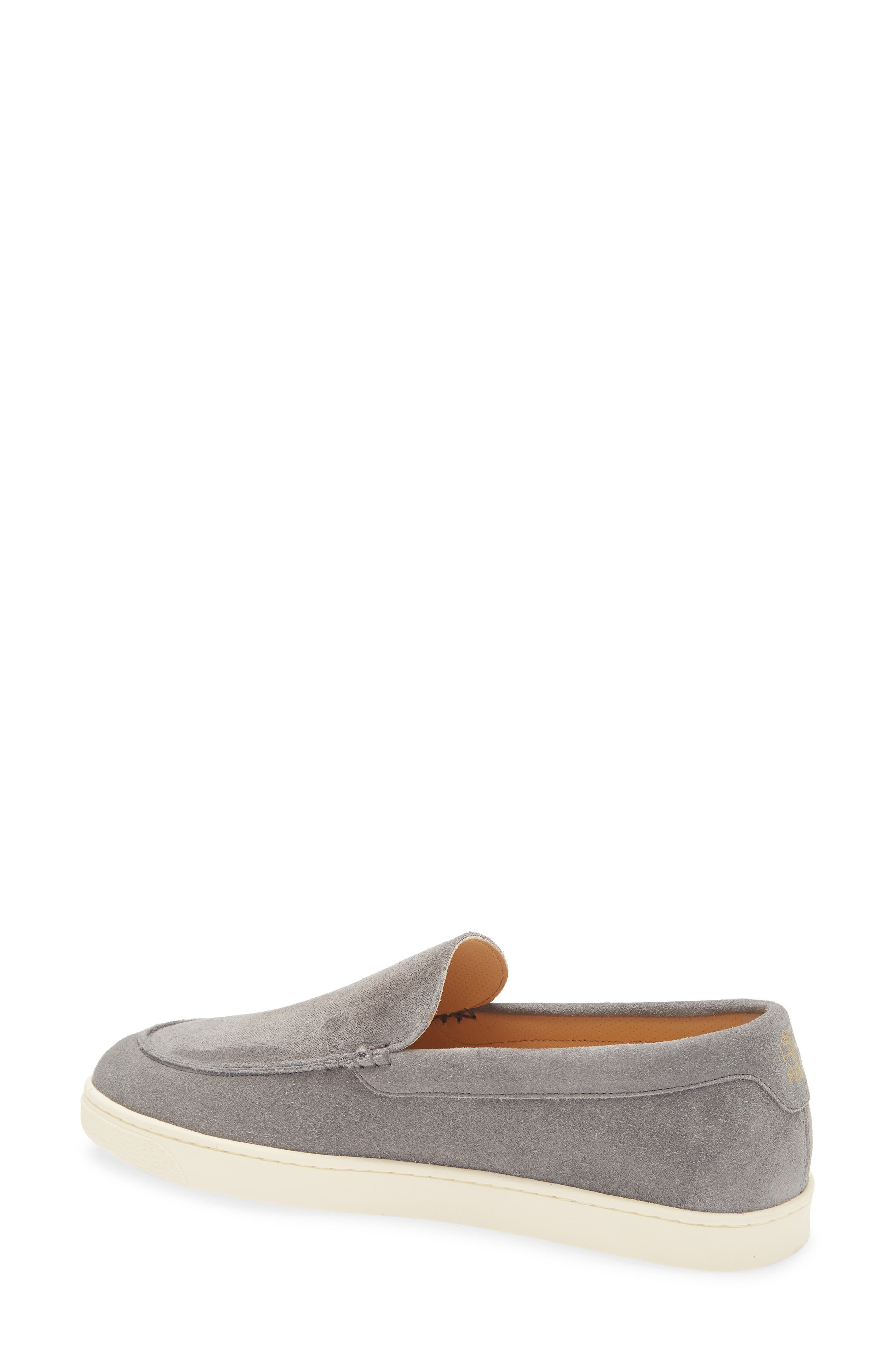 Brunello Cucinelli Chevron Embossed Suede Loafer in Grey at Nordstrom - 2