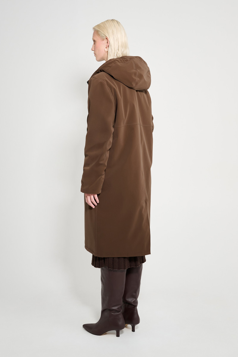 Stockholm Long Matte Winter Coat Dark Brown 4