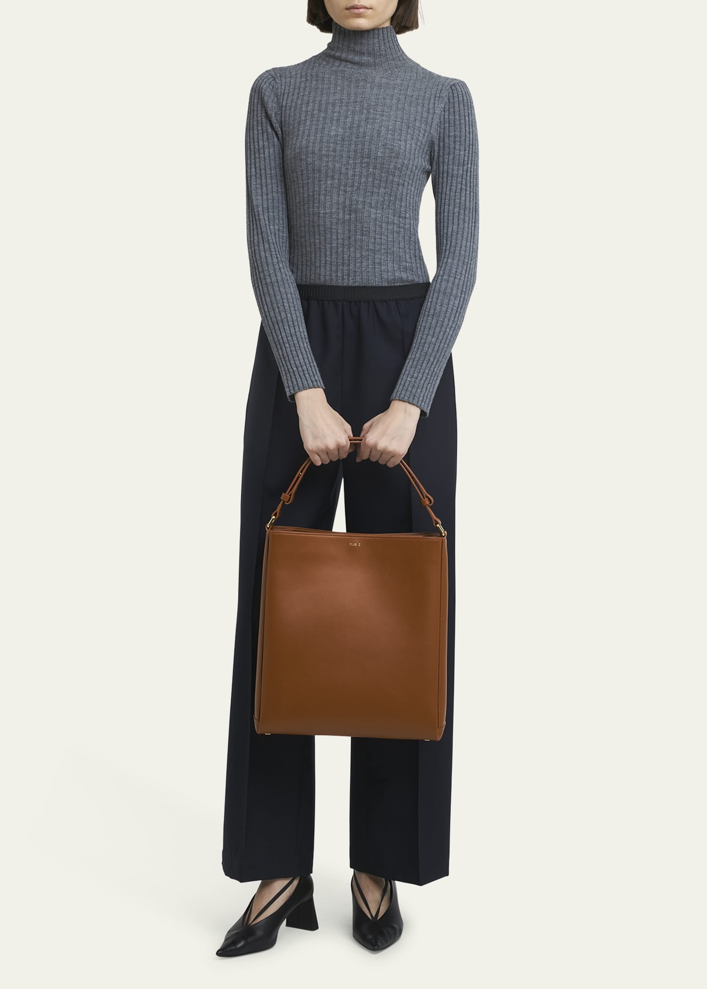 Shopper Leather Tote Bag - 5