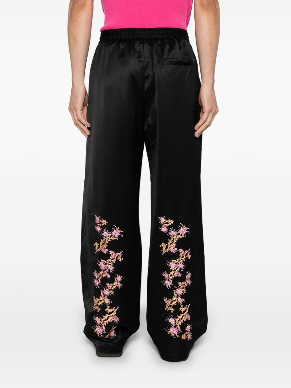 logo-embroidered trousers - 4