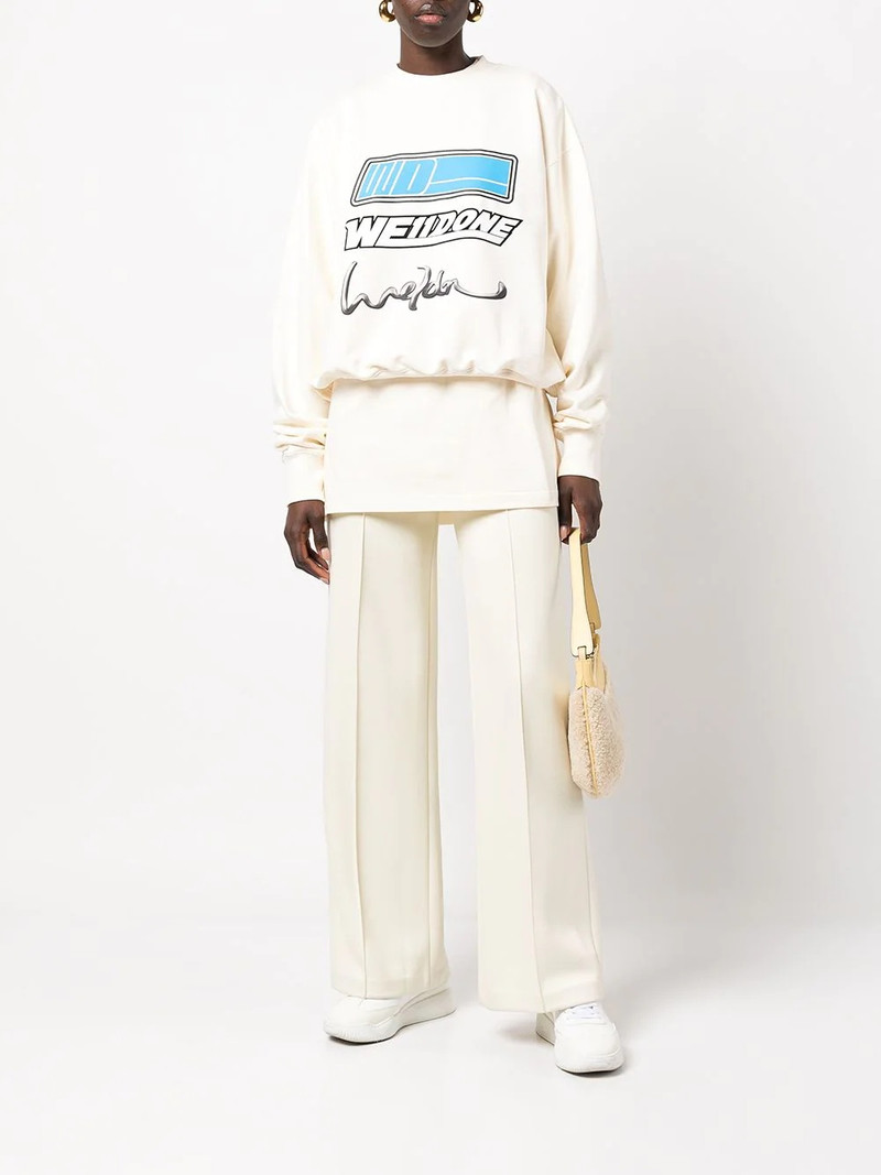 We11done logo-patch sweatshirt outlook