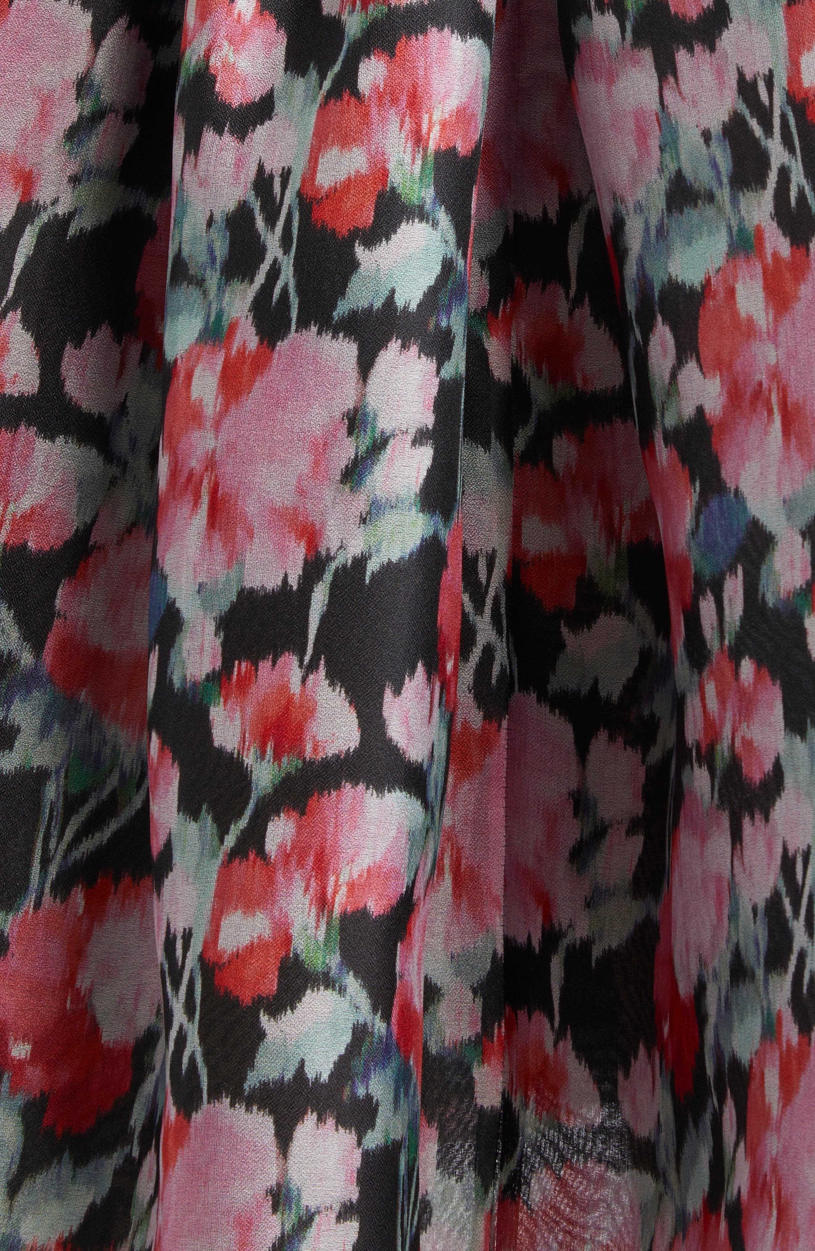 Carolina Herrera Gathered Sweetheart Strapless Silk Crepe Minidress in Multi Floral at Nordstrom - 6