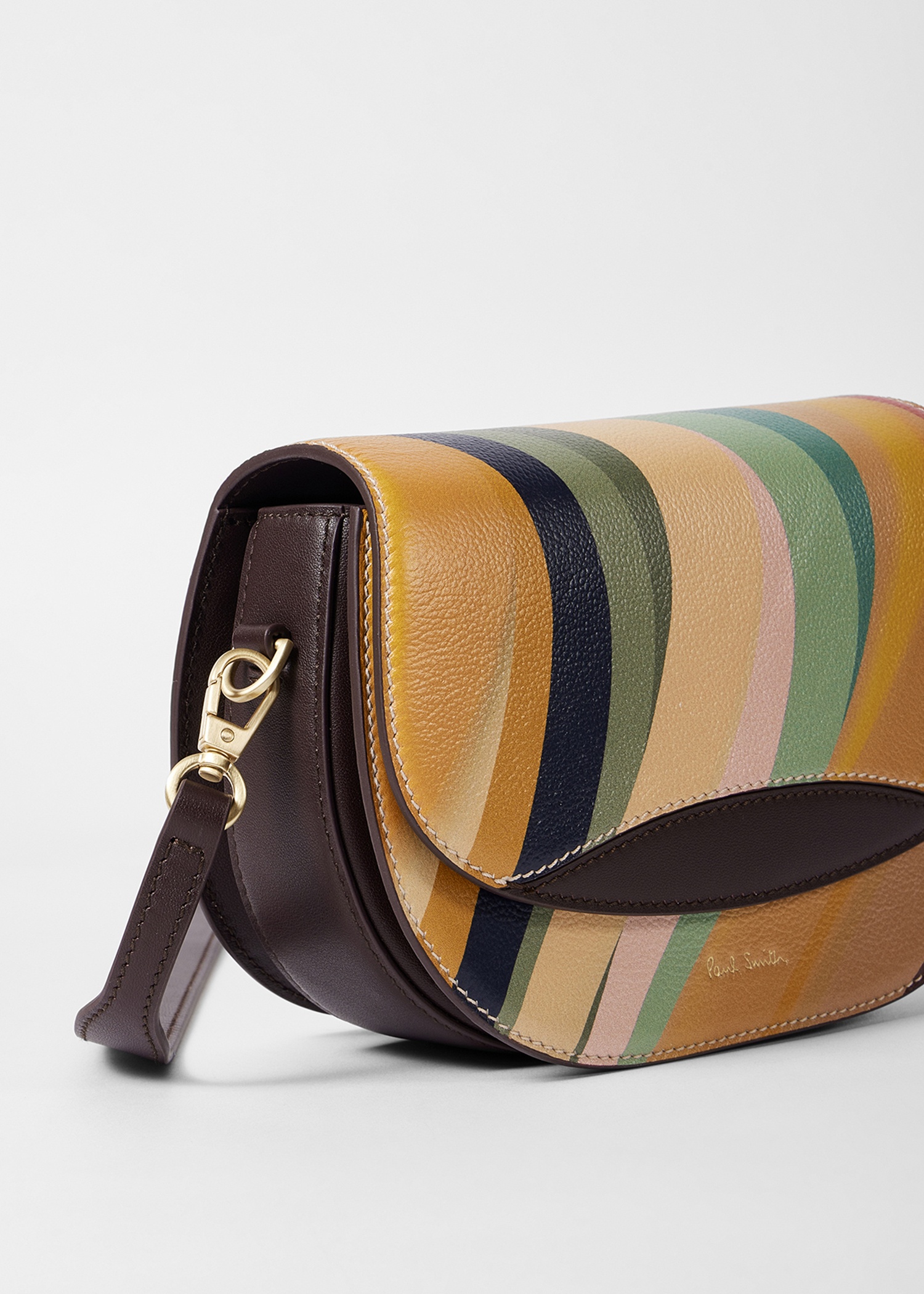 Women's 'Dusky Swirl' Leather Saddle Bag - 2
