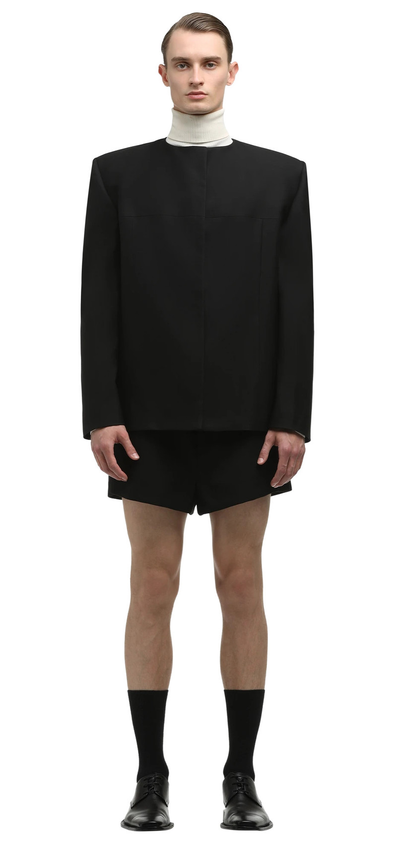 entire studios OBLONG TAILORED JACKET BLACK WOOL outlook