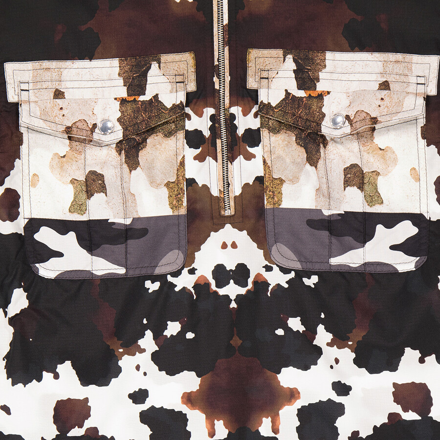 Open Box - Burberry Honey Camouflage Print Short-Sleeve Shirt, Brand Size 8 (US Size 6) - 7