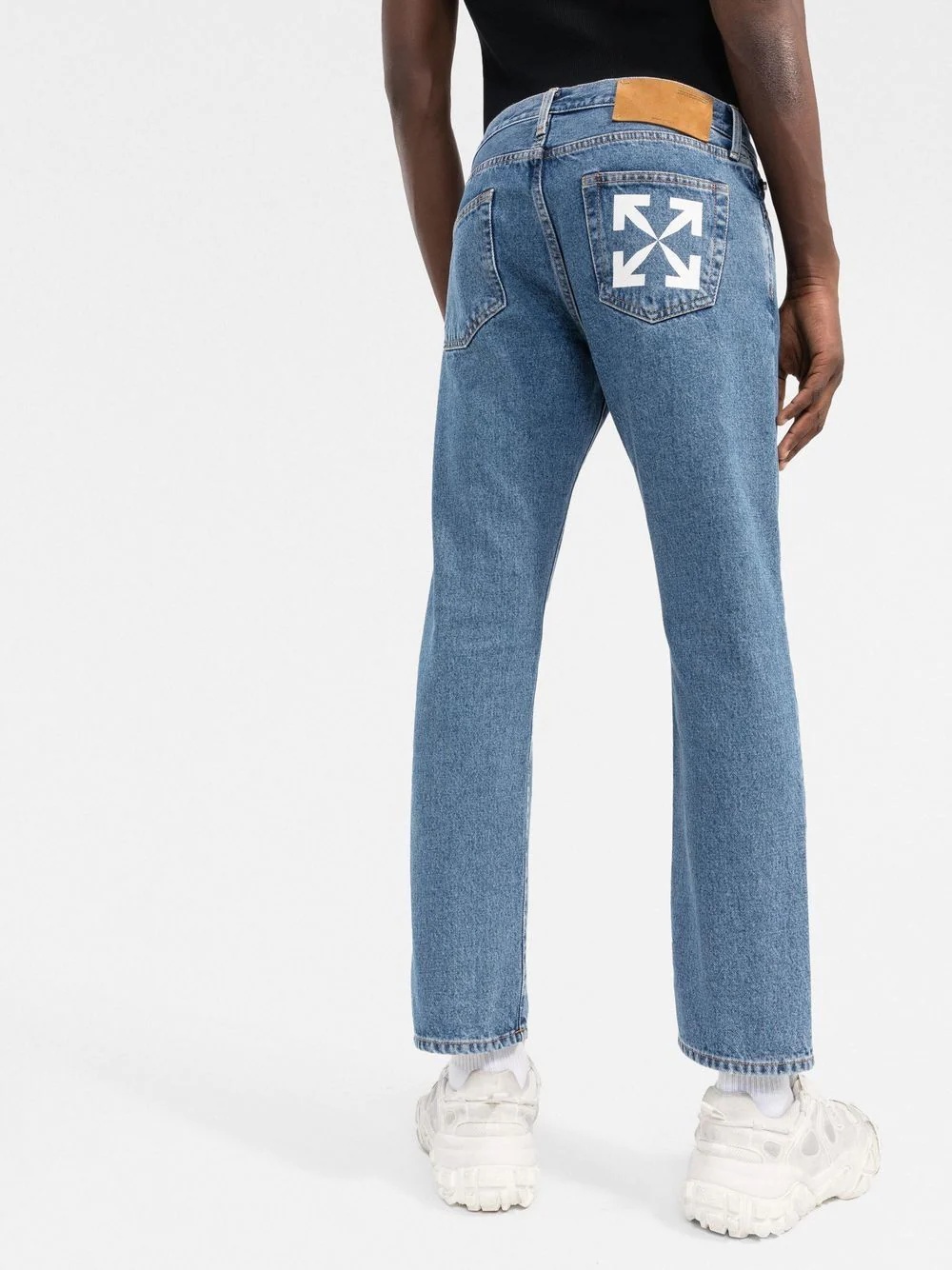 Arrows-logo straight leg jeans - 3