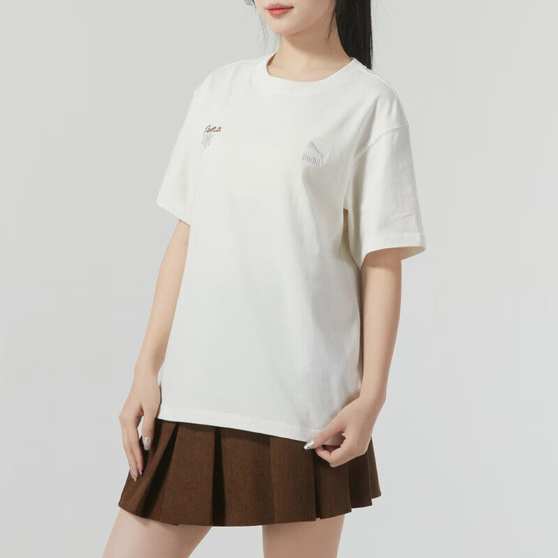 PUMA (WMNS) PUMA Classic Cotton T-shirt 'Beige' 625811-65 outlook