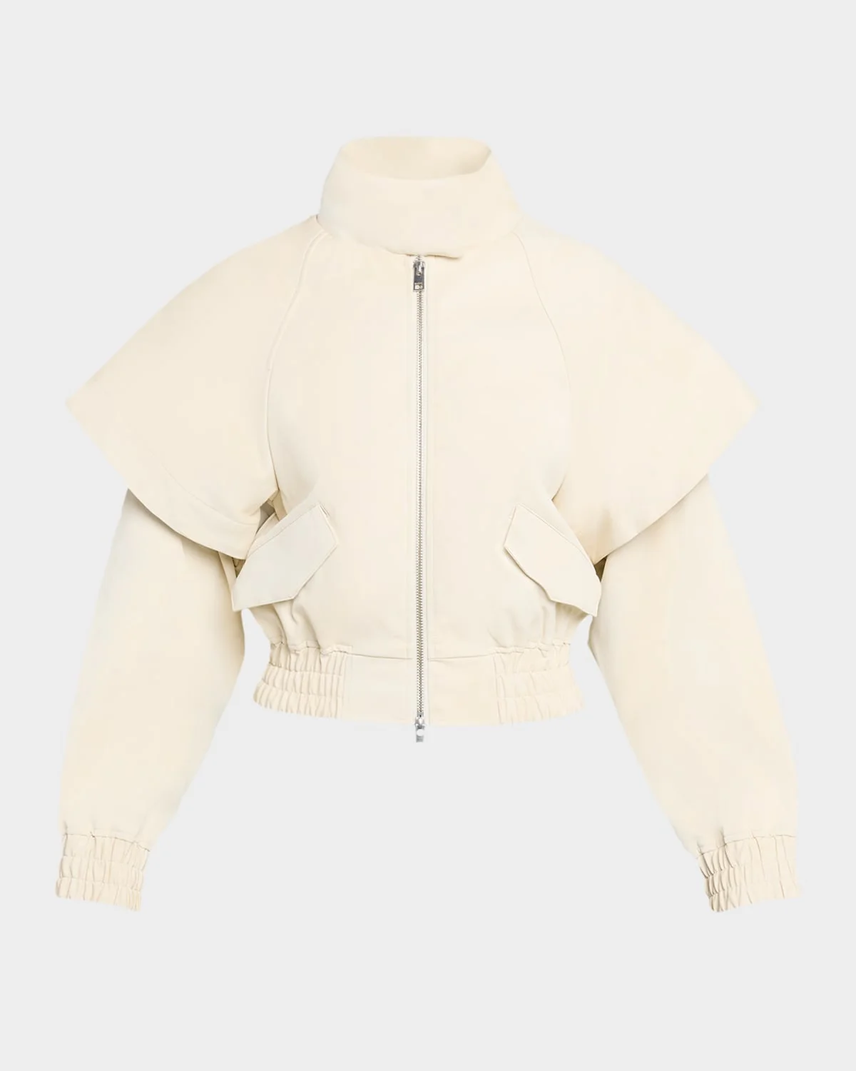 Fredy Faux Leather Draped Jacket - 1