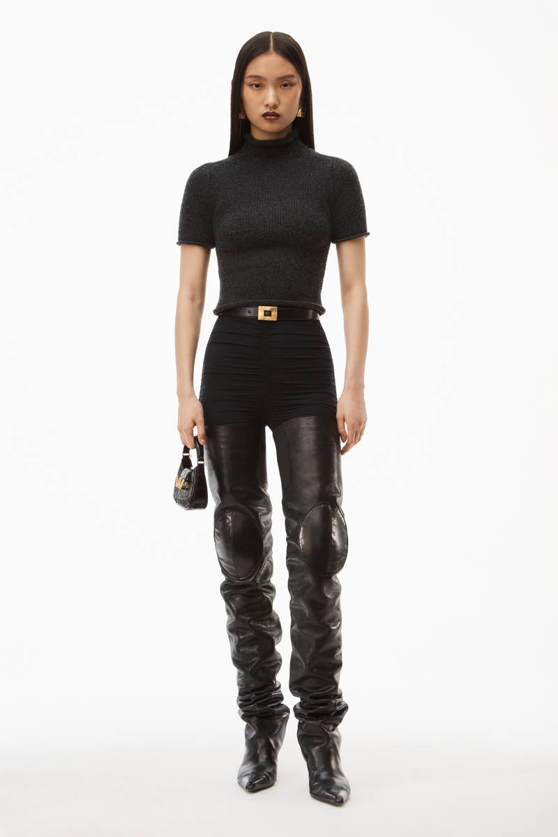 Alexander Wang knit tee in boiled wool outlook