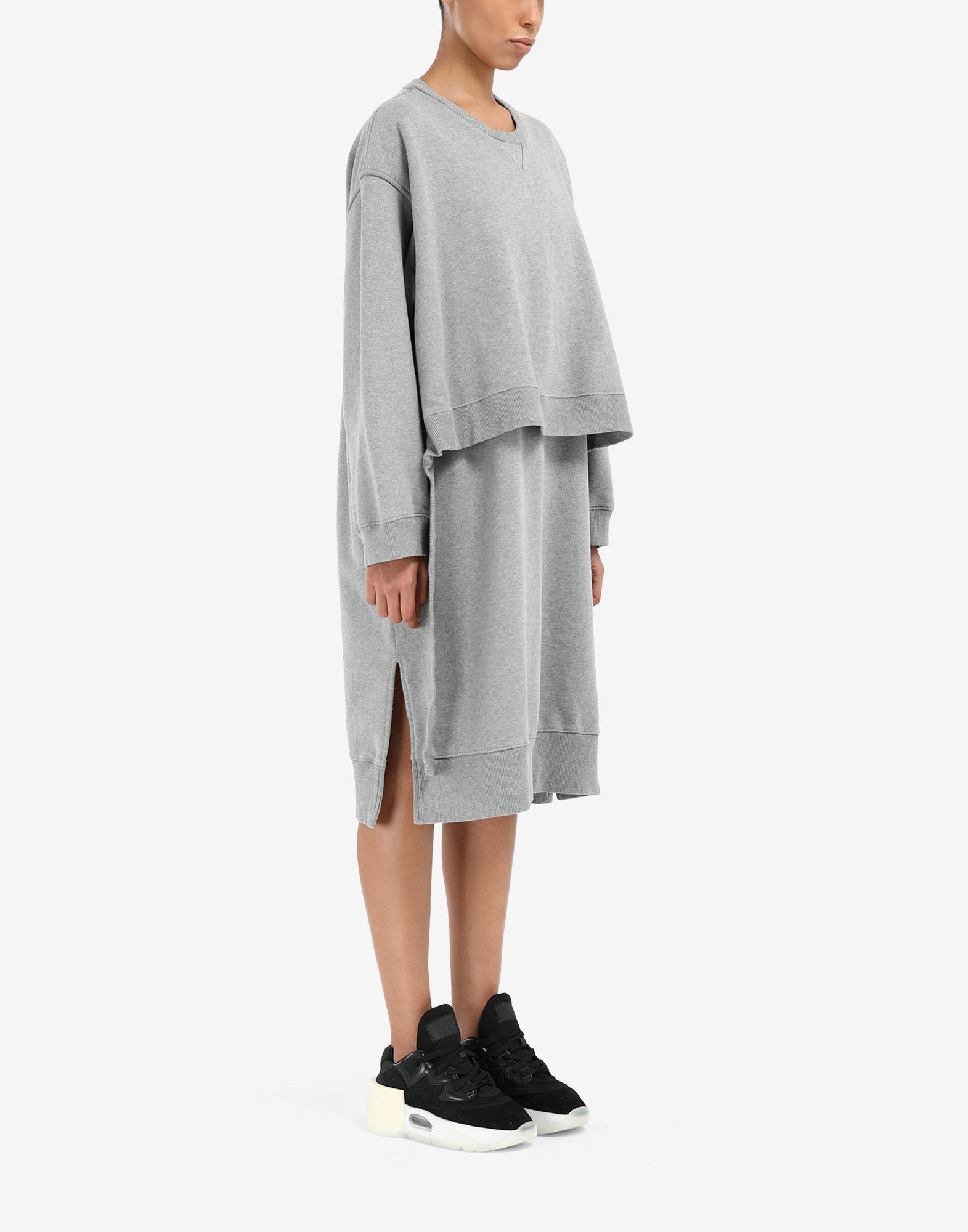 Loose rib sweatshirt dress - 3