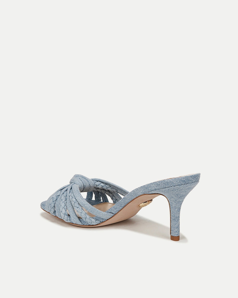 MISA DENIM KNOT-FRONT SANDAL - 4