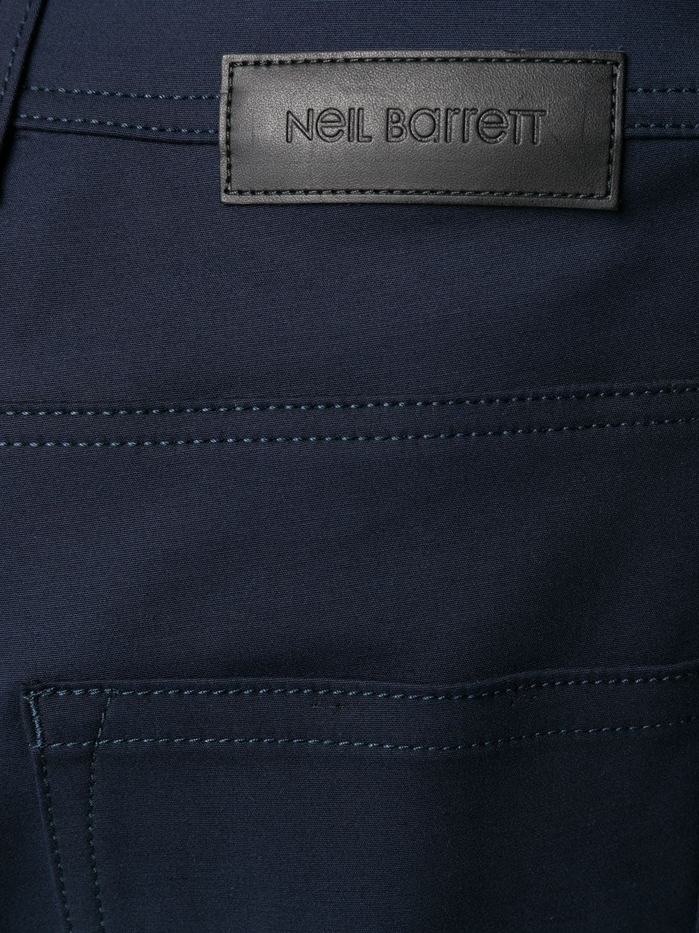 logo-patch slim trousers - 5