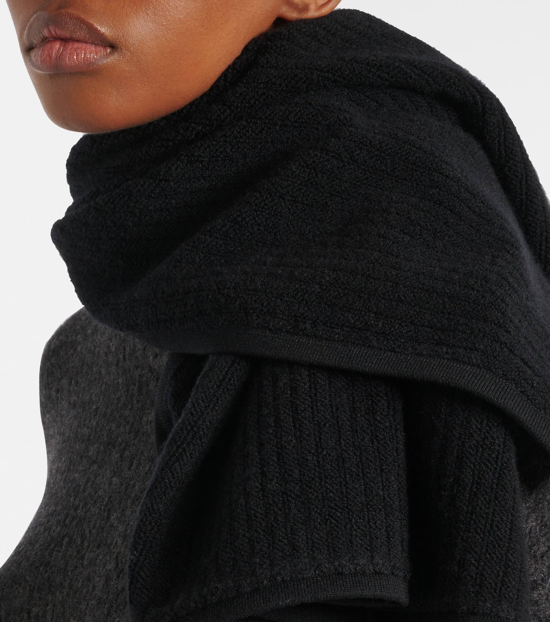 Striped cashmere scarf - 3