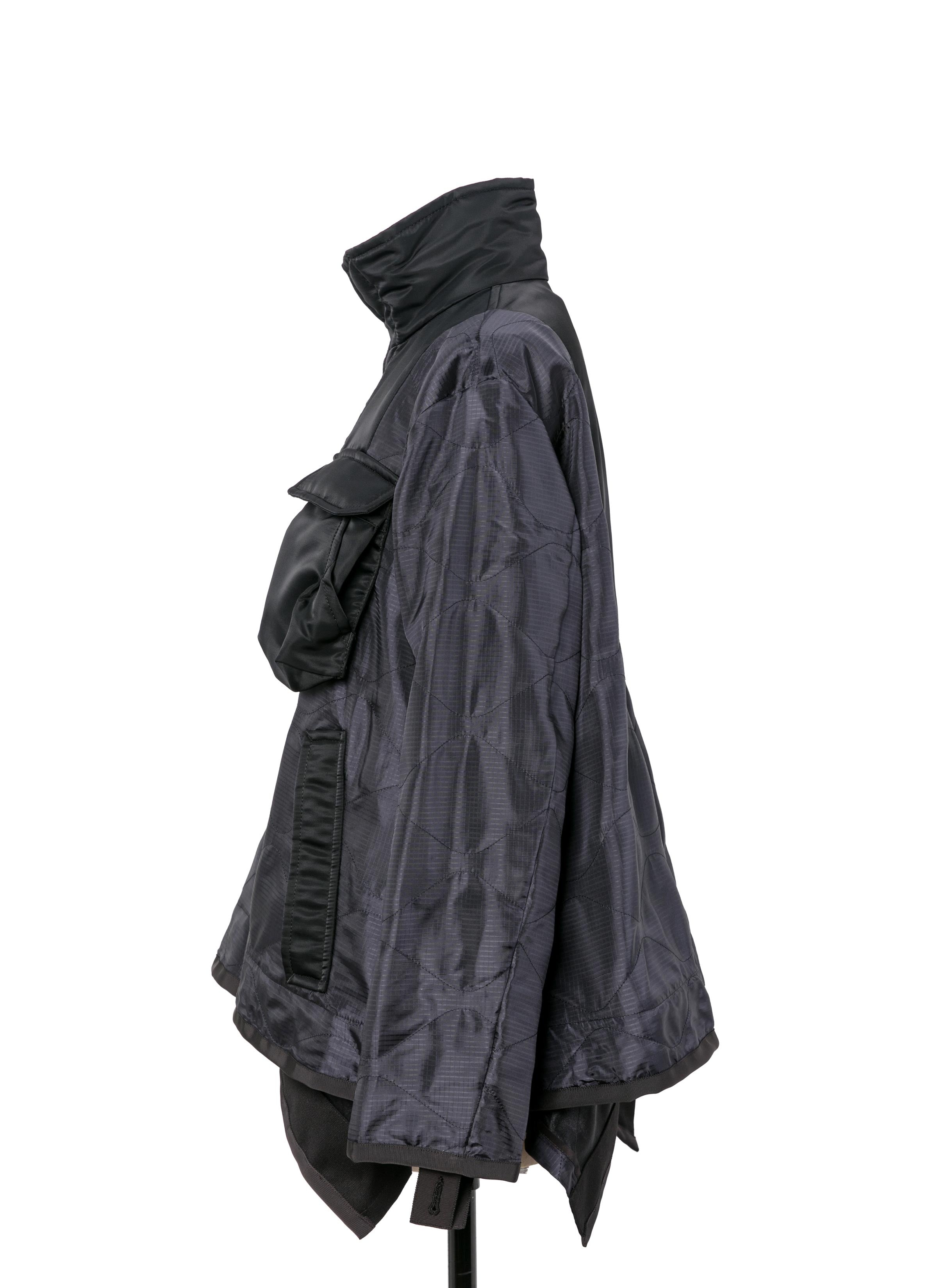 Nylon Twill Mix Coat - 3