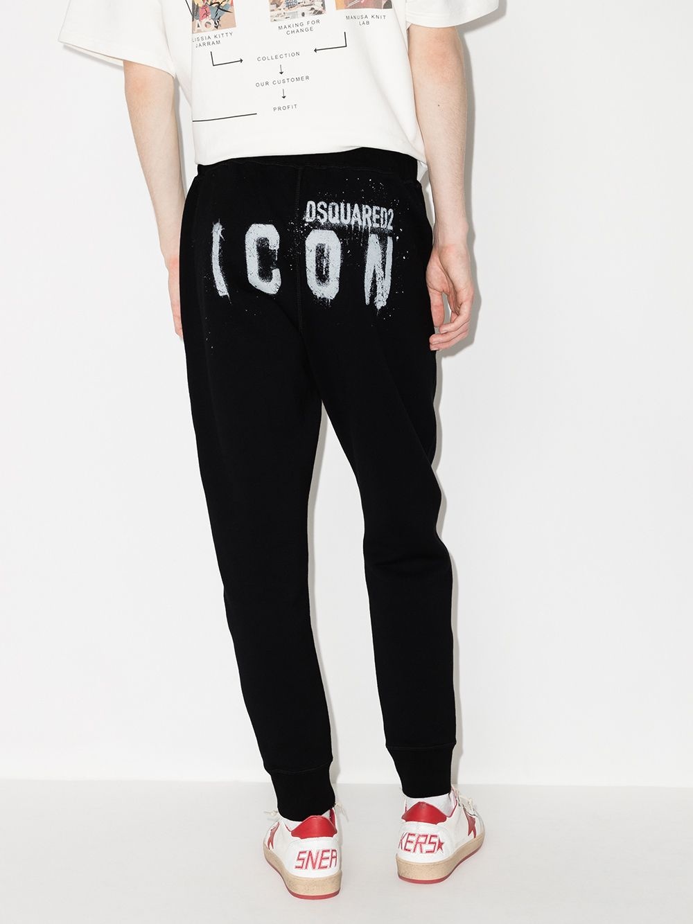 Icon-print track pants - 3