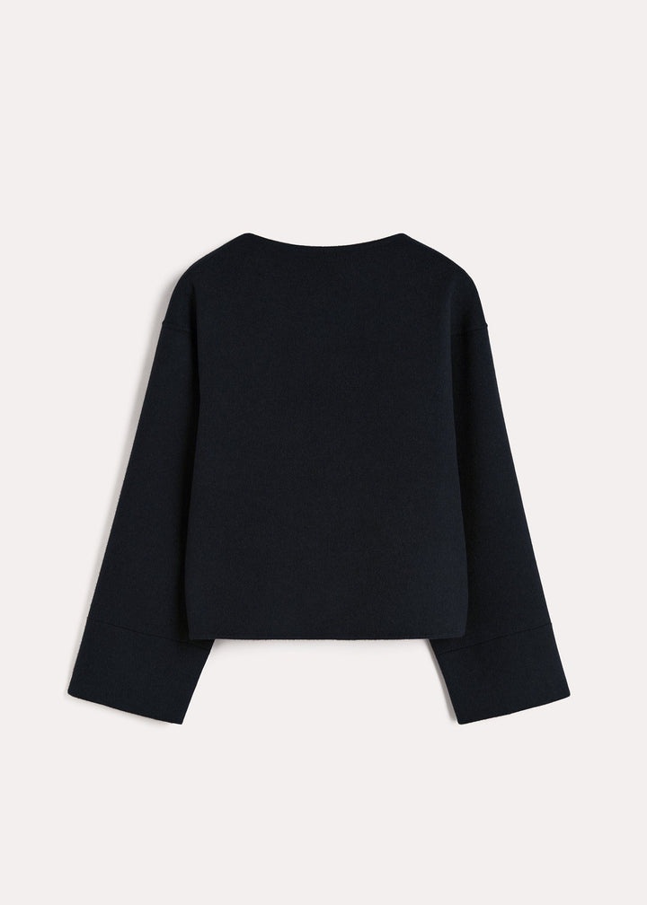 Doublé wool top navy - 1