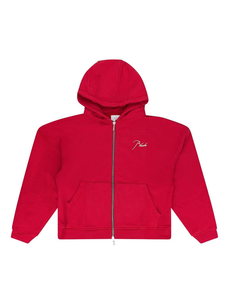 zip-fastening hoodie 1