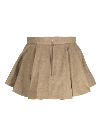 pushBUTTON high-waisted pleated shorts outlook