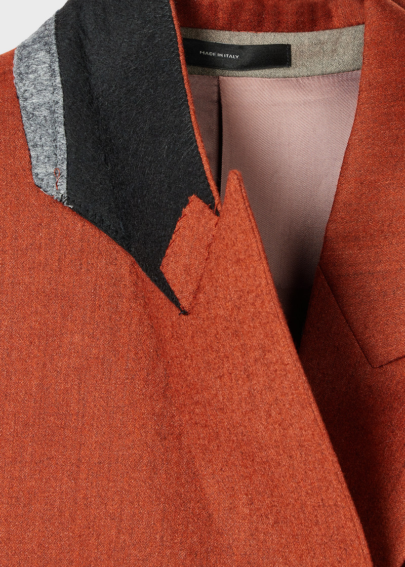 Paul Smith Women's Rust Wool-Cashmere Flannel Blazer outlook