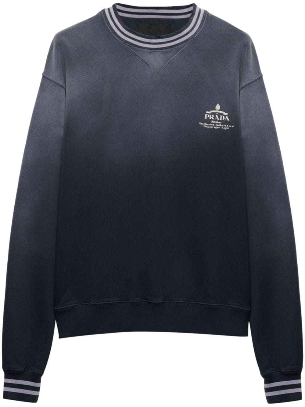 logo-embroidered cotton sweatshirt - 1