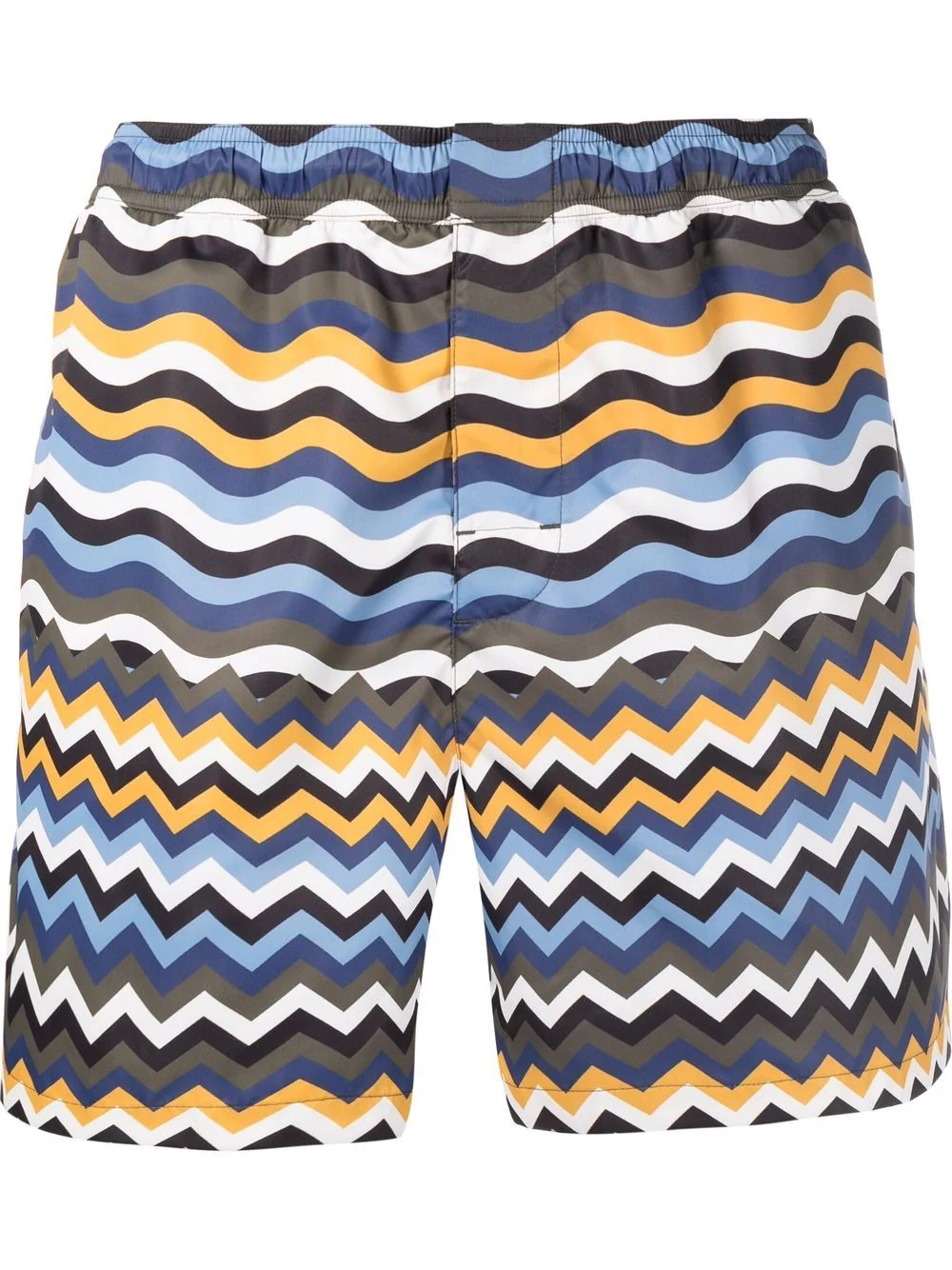 zigzag-print swim shorts - 1