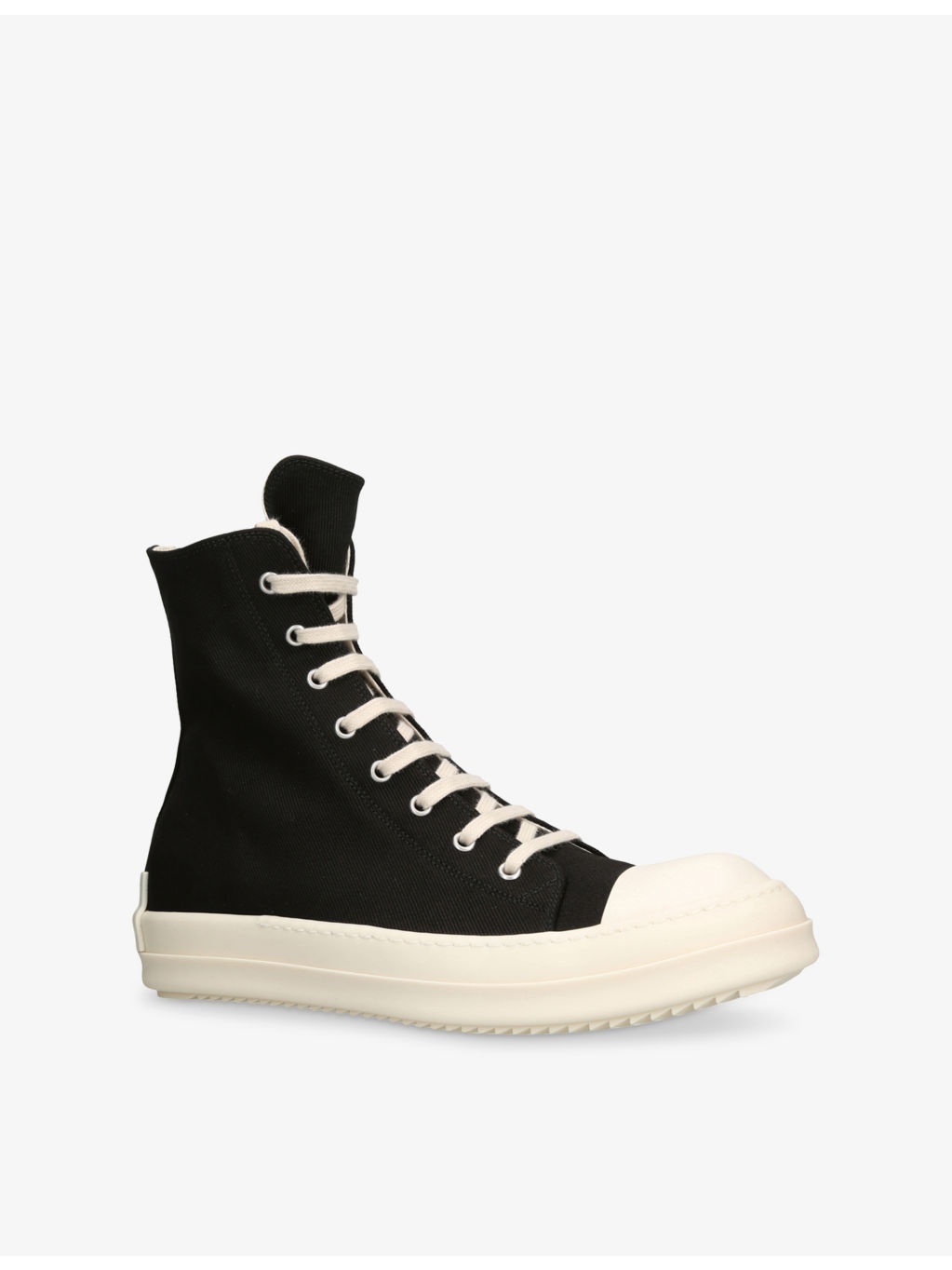 Contrast-Toe Denim High-Top Trainers - 3