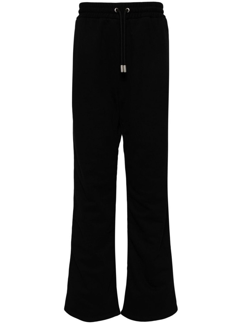 Diag-stripe embroidered track pants 1