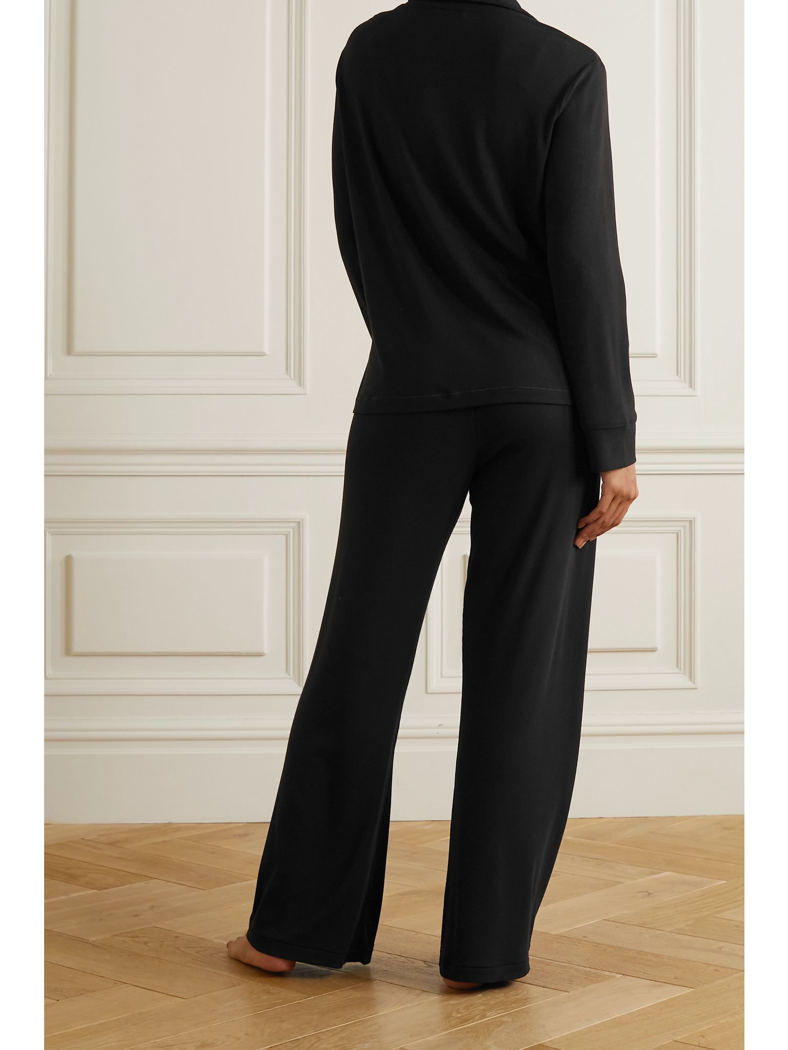 Soft Lounge Rib Sleep Set - Onyx Black - 3
