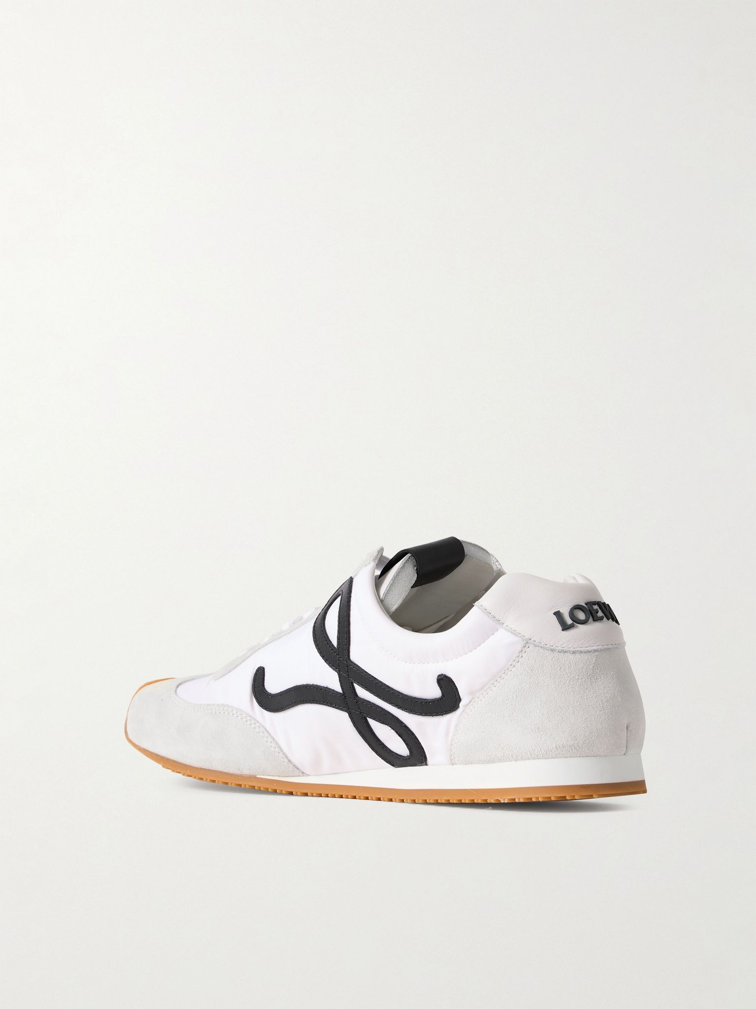 Ballet Runner 2.0 Logo-Appliquéd Shell, Suede and Leather Sneakers White - 4