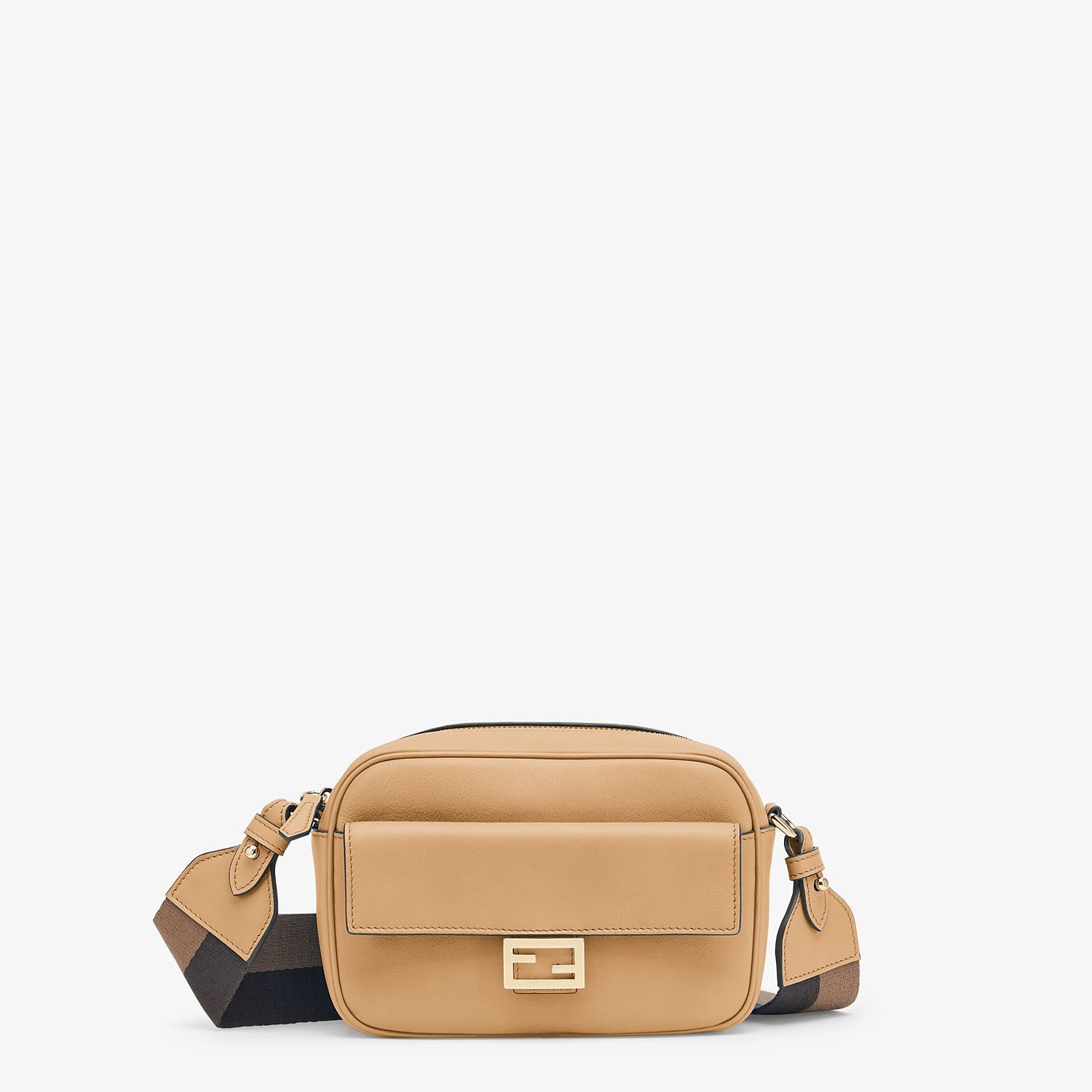 Beige leather mini-bag - 1