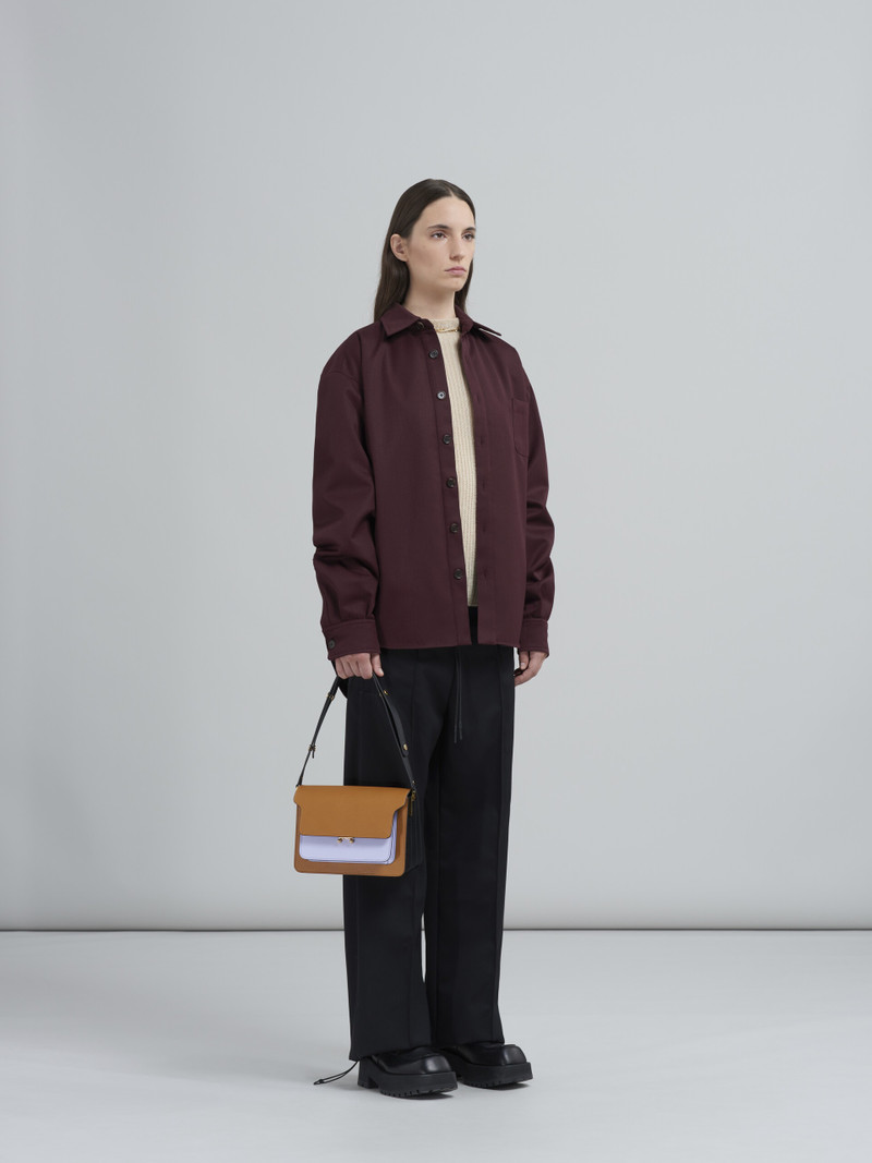 YARN-DYED  WOOL GABARDINE OVERSHIRT 6