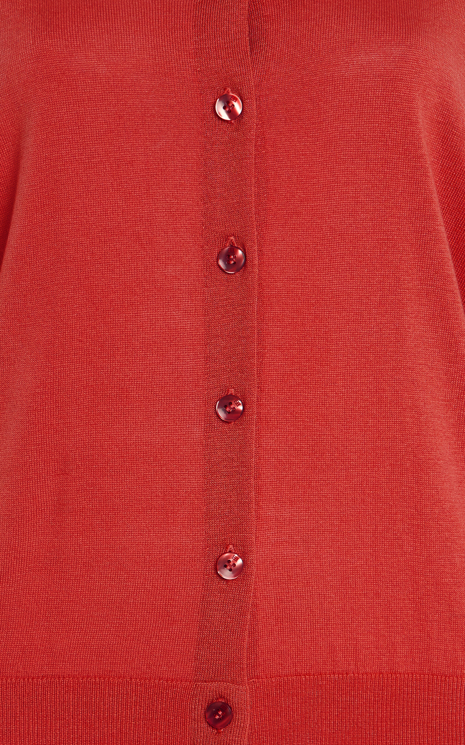 Montie Knit Tencel-Wool Cardigan red - 6