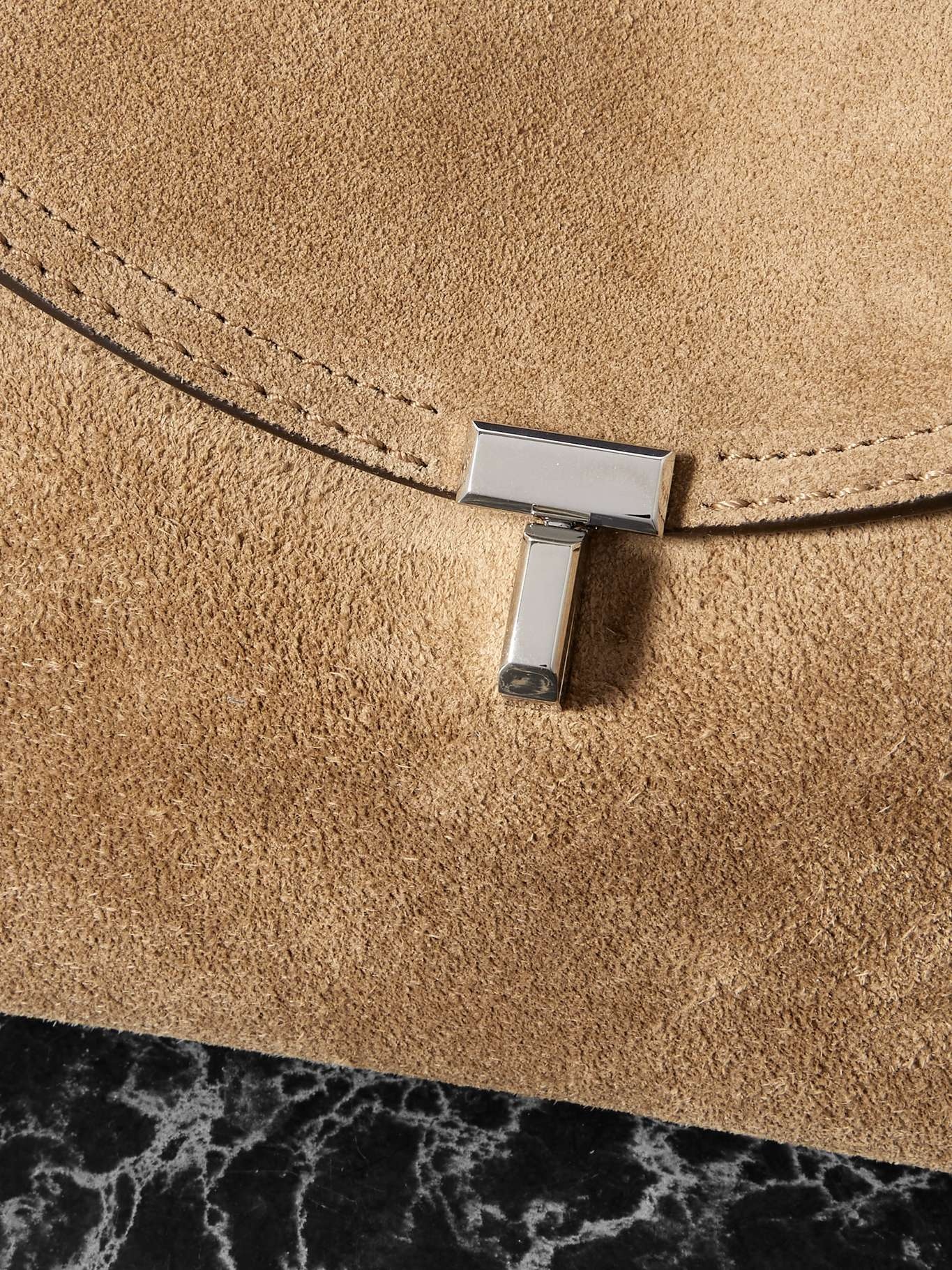 T-Lock suede clutch Brown - 4