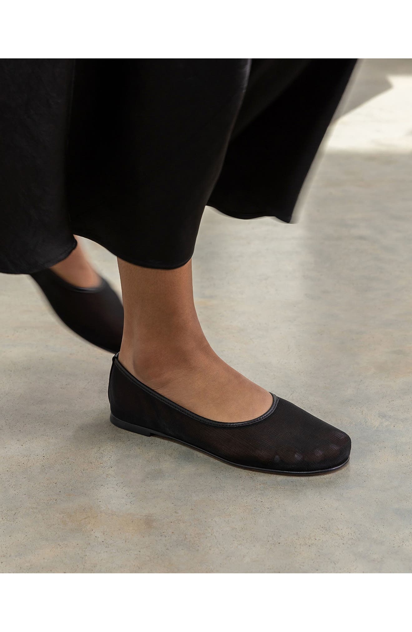 Dear Frances Balla Mesh Ballet Flat in Black at Nordstrom - 5