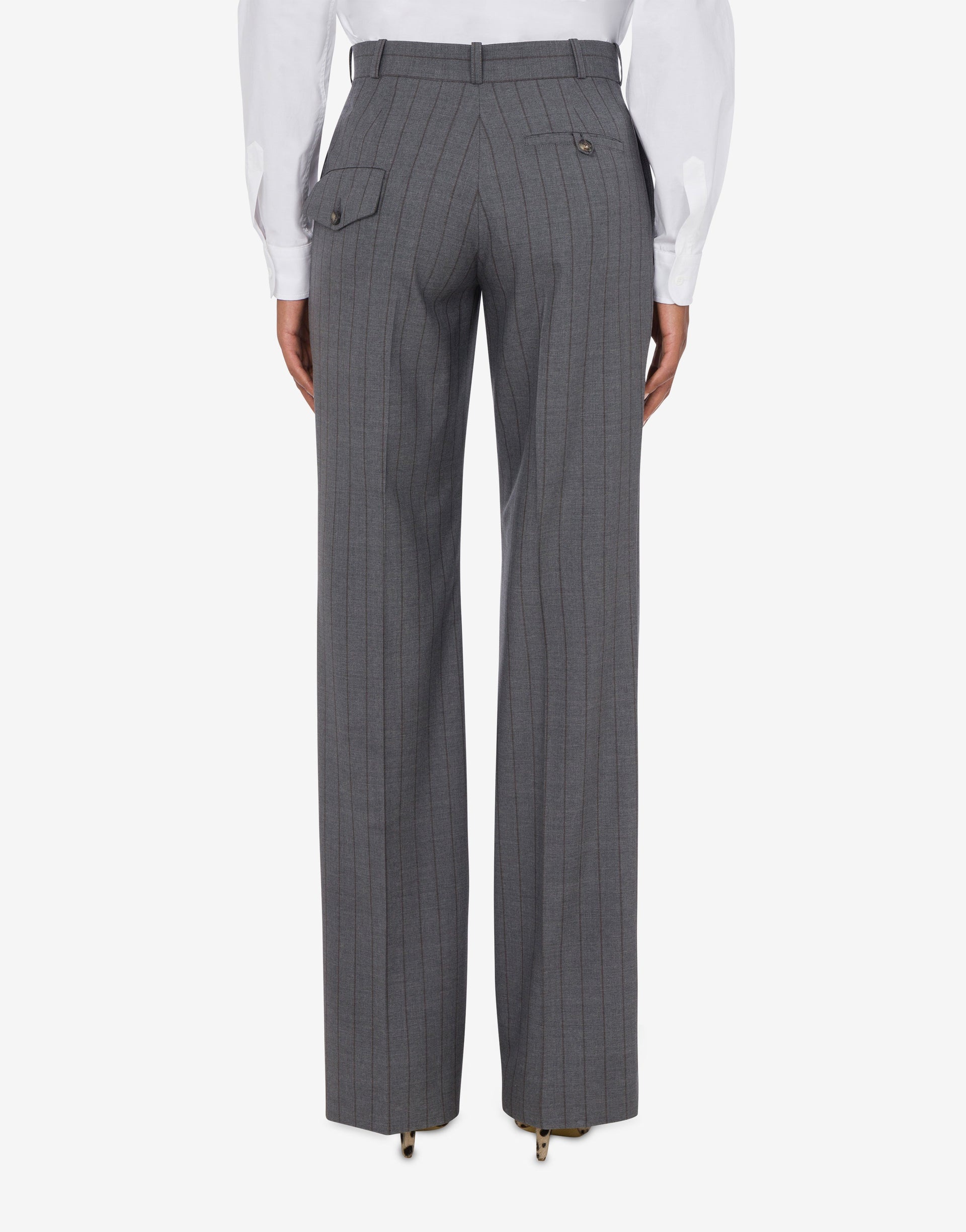 WOOL PINSTRIPE TROUSERS - 2