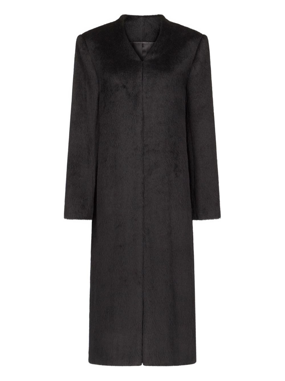 VOSS V-neck structured-shoulder coat - 1