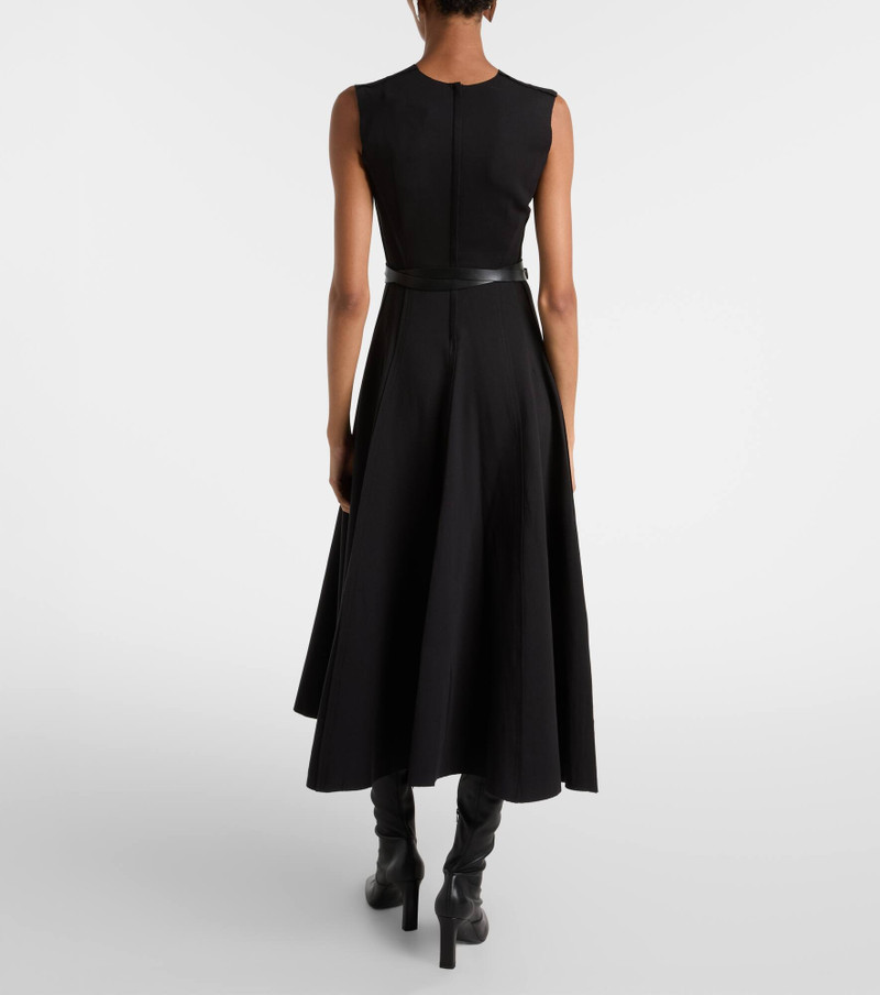 Belted cotton-blend midi dress 3