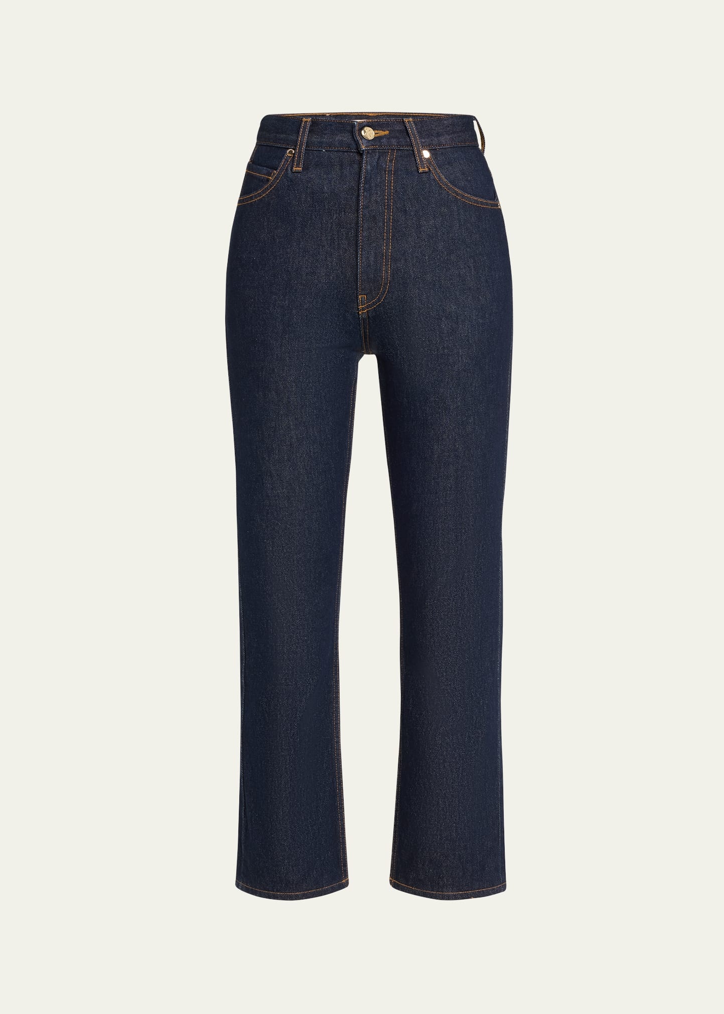 The Agnes Cropped Straight-Leg Denim Jeans - 1