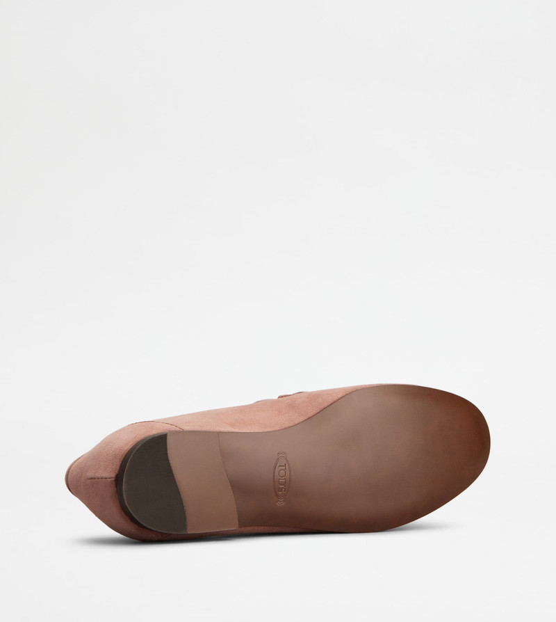 LOAFERS IN SUEDE - PINK 5