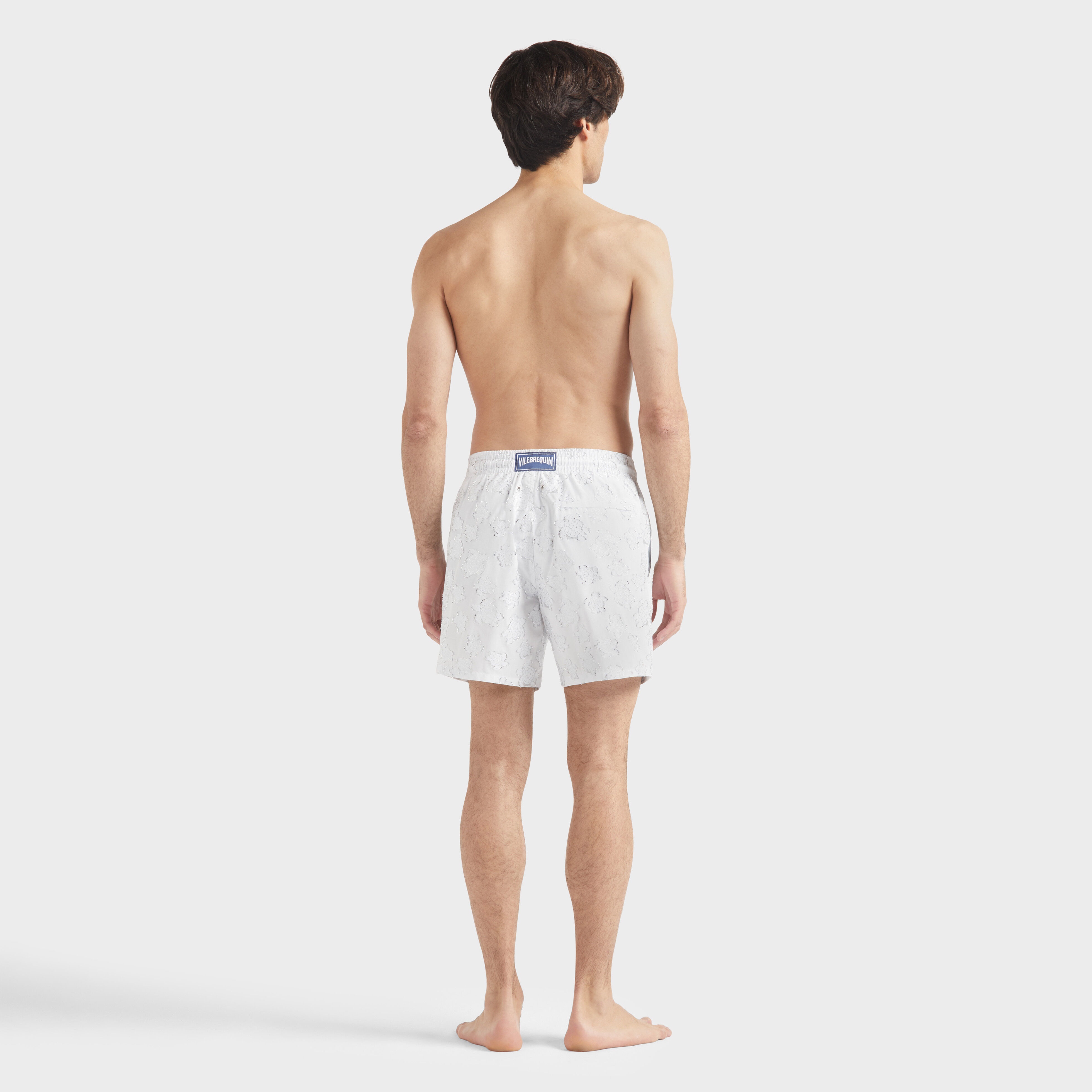Men Swim Trunks Ronde des tortues Jacquard - 4