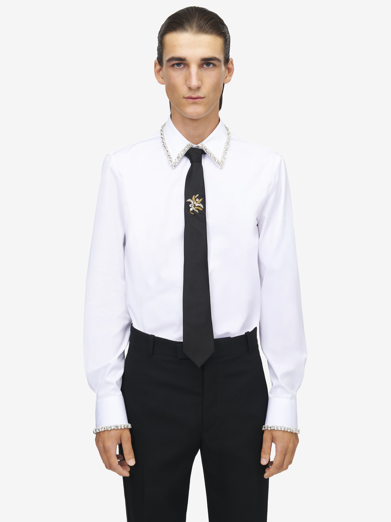 Jewelled Mistletoe Embroidery Tie 1