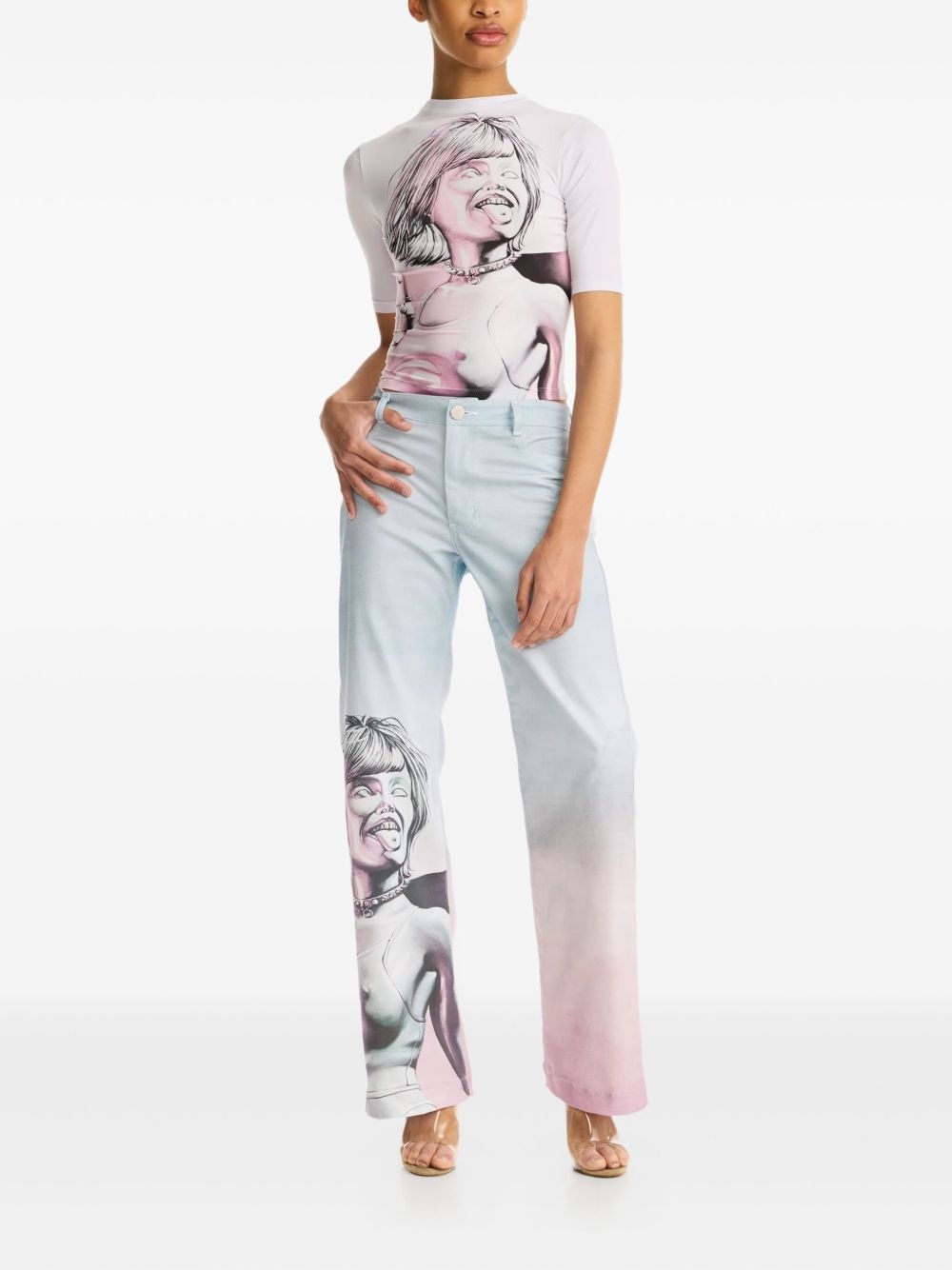 print ombré trousers - 2