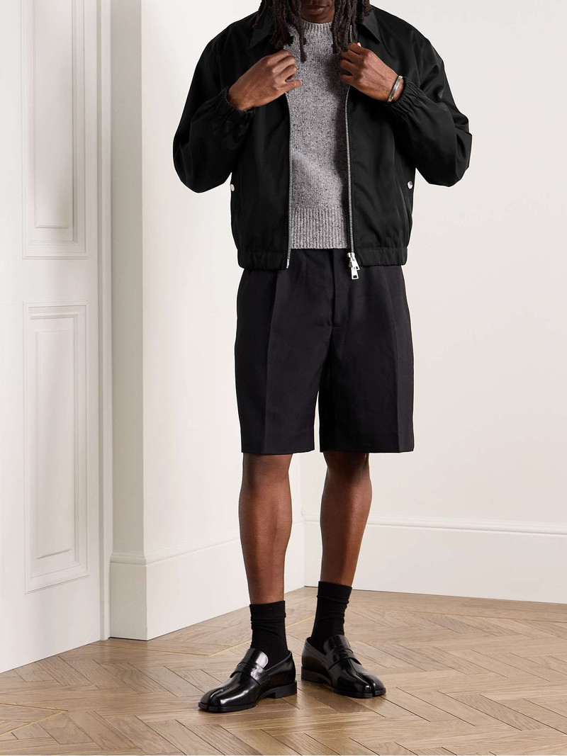 AMI Paris Logo-Embellished Satin-Twill Blouson Jacket outlook