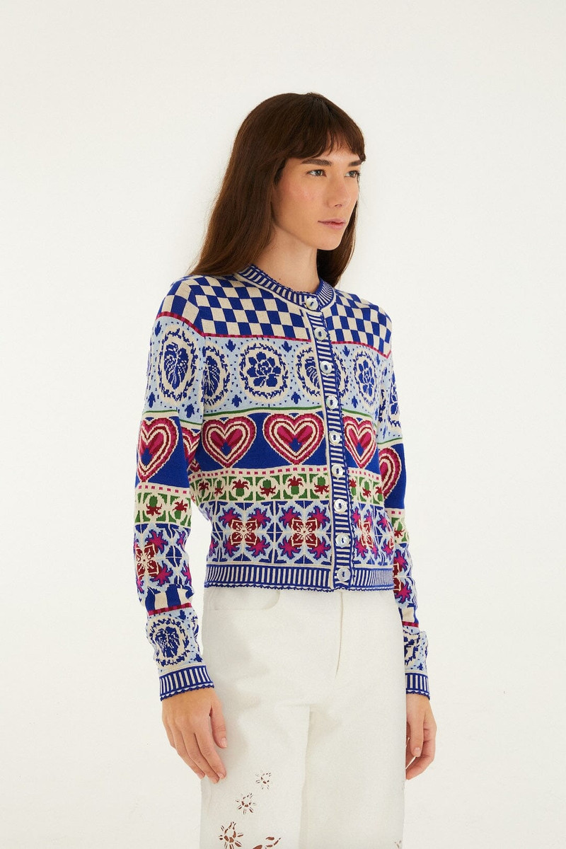 Rainbow Kaleidoscope Ainika Knit Cardigan 4