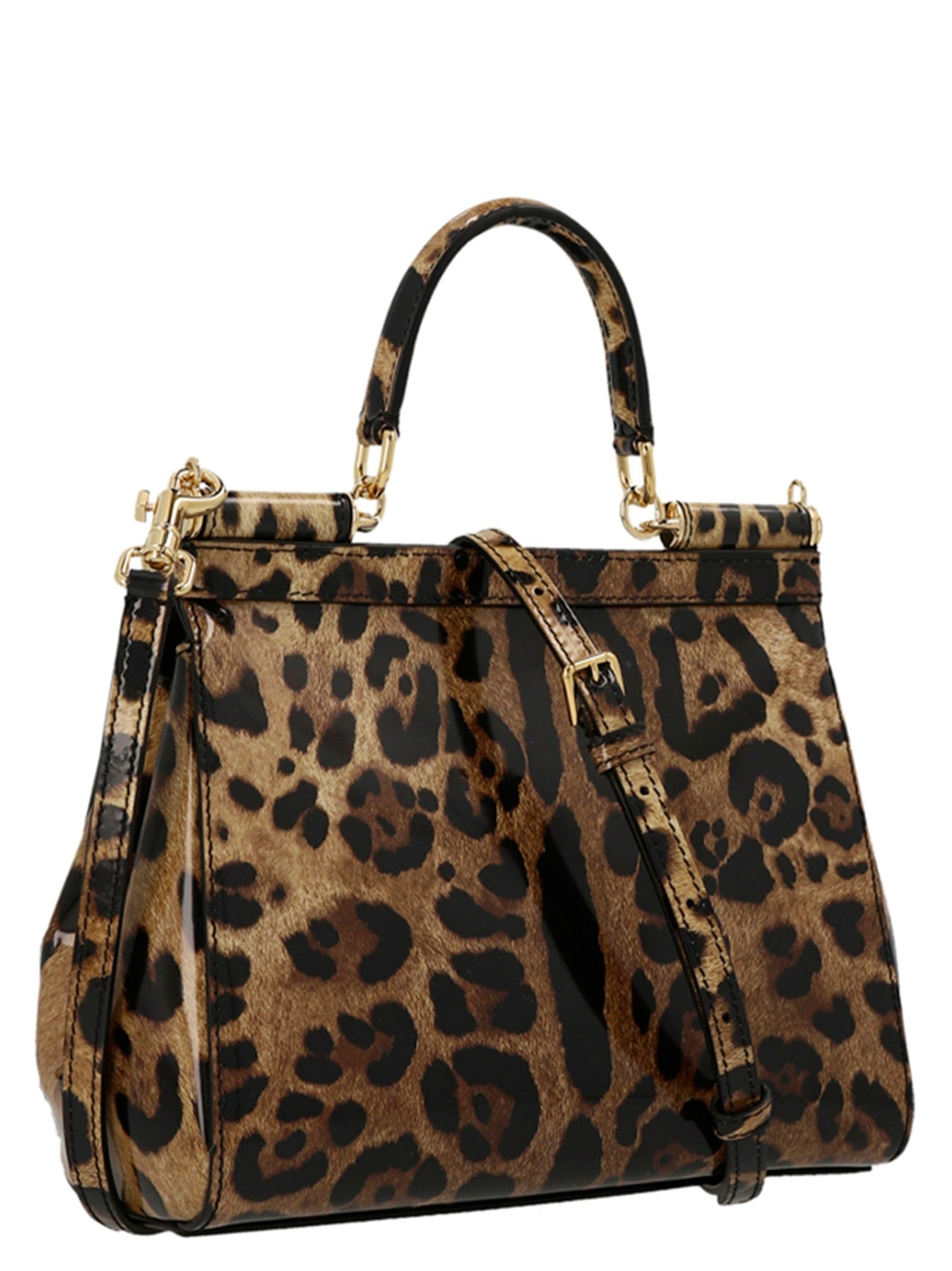 Sicily Mini Bag In Leopard-Print Terrycloth by Dolce & Gabbana