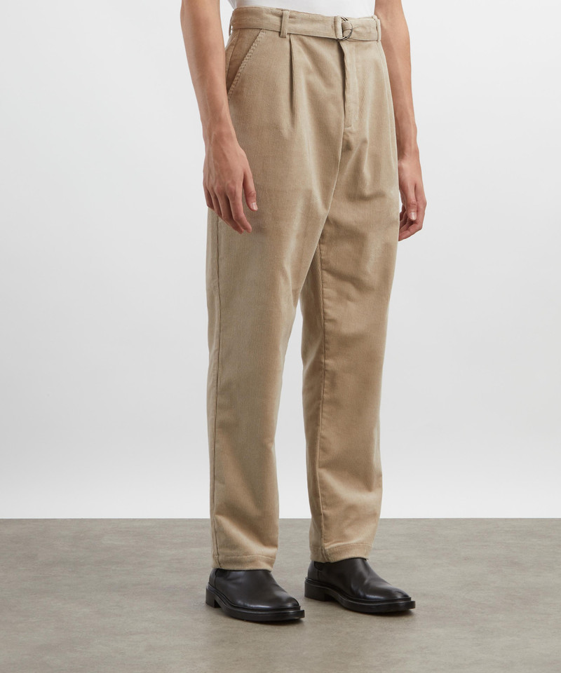 Oliver Spencer Belted Sibley Cord Beige Trousers outlook